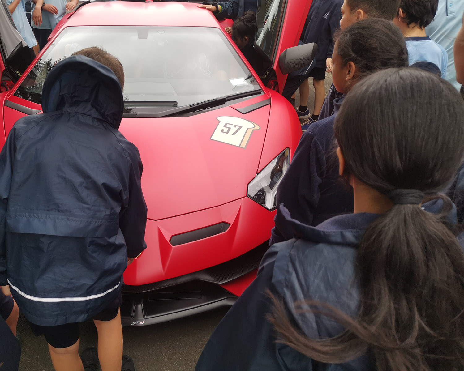 Showing children a $1,000,000 Lamborghini